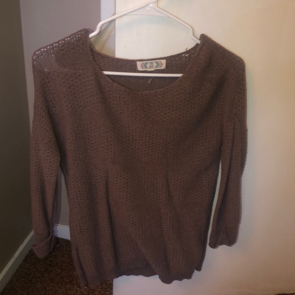 brown sweater